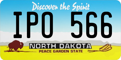 ND license plate IPO566