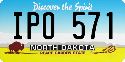 ND license plate IPO571