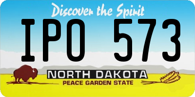 ND license plate IPO573