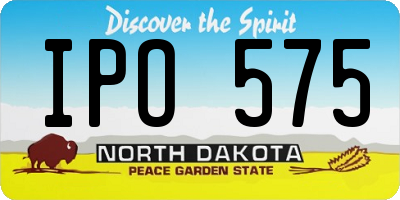ND license plate IPO575
