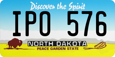 ND license plate IPO576