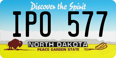 ND license plate IPO577