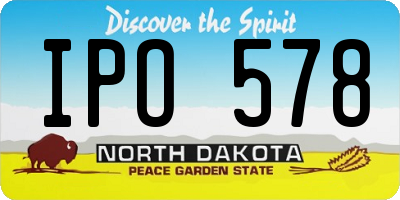ND license plate IPO578