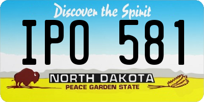 ND license plate IPO581