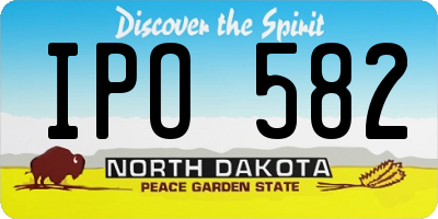 ND license plate IPO582