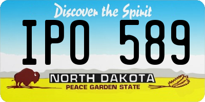 ND license plate IPO589