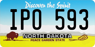 ND license plate IPO593