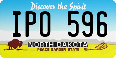 ND license plate IPO596