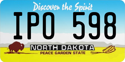 ND license plate IPO598