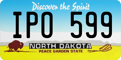 ND license plate IPO599