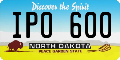 ND license plate IPO600