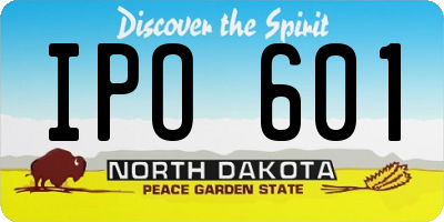 ND license plate IPO601