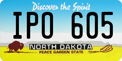 ND license plate IPO605