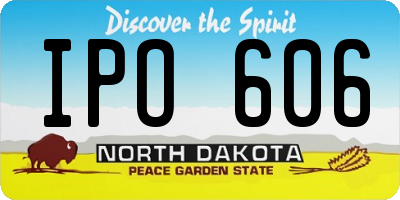 ND license plate IPO606