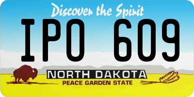 ND license plate IPO609