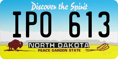 ND license plate IPO613