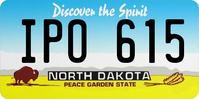 ND license plate IPO615