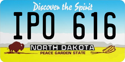 ND license plate IPO616