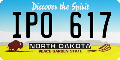 ND license plate IPO617
