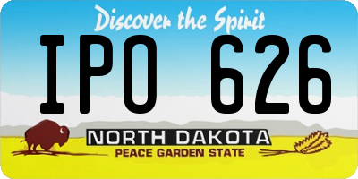 ND license plate IPO626