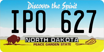 ND license plate IPO627