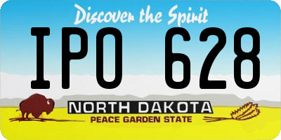ND license plate IPO628