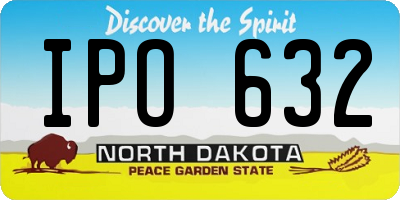 ND license plate IPO632