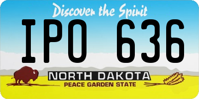 ND license plate IPO636