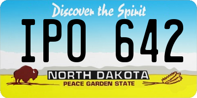 ND license plate IPO642