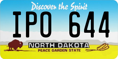 ND license plate IPO644