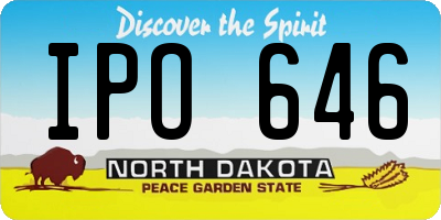 ND license plate IPO646