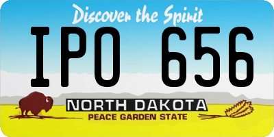ND license plate IPO656