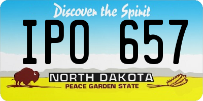 ND license plate IPO657