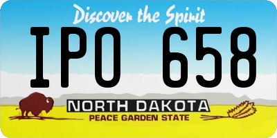 ND license plate IPO658