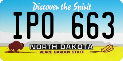 ND license plate IPO663