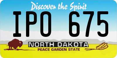 ND license plate IPO675