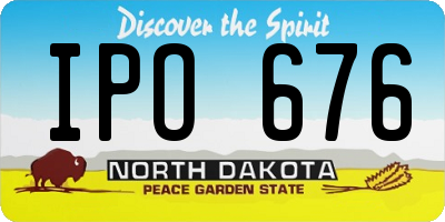 ND license plate IPO676