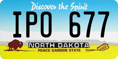 ND license plate IPO677