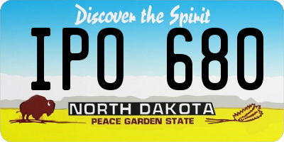 ND license plate IPO680