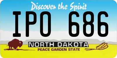 ND license plate IPO686