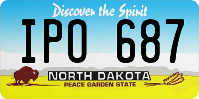 ND license plate IPO687