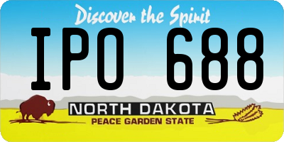 ND license plate IPO688