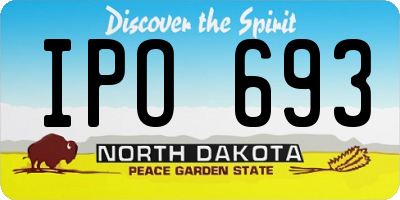 ND license plate IPO693