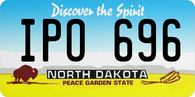 ND license plate IPO696