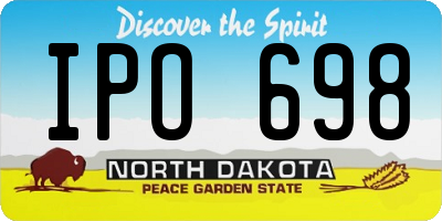 ND license plate IPO698