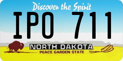 ND license plate IPO711