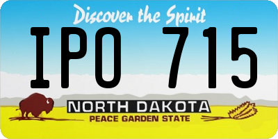 ND license plate IPO715