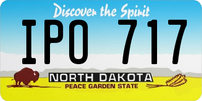 ND license plate IPO717