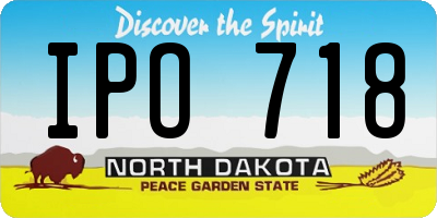 ND license plate IPO718