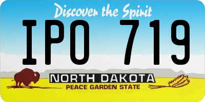ND license plate IPO719